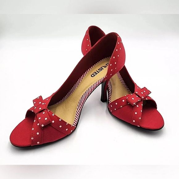 Unlisted A Kenneth Cole Production Red Polka Dot Women’s Shoes - Picture 10 of 12